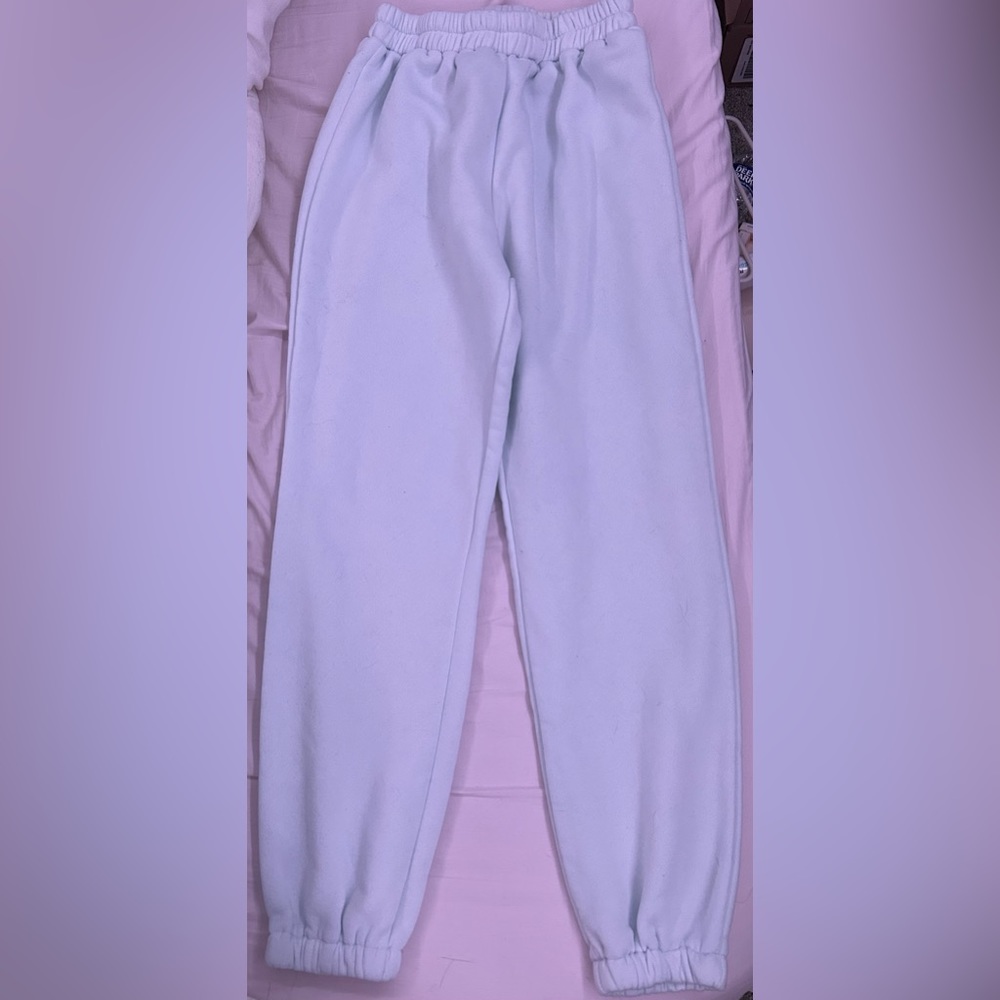 white sweatpants
